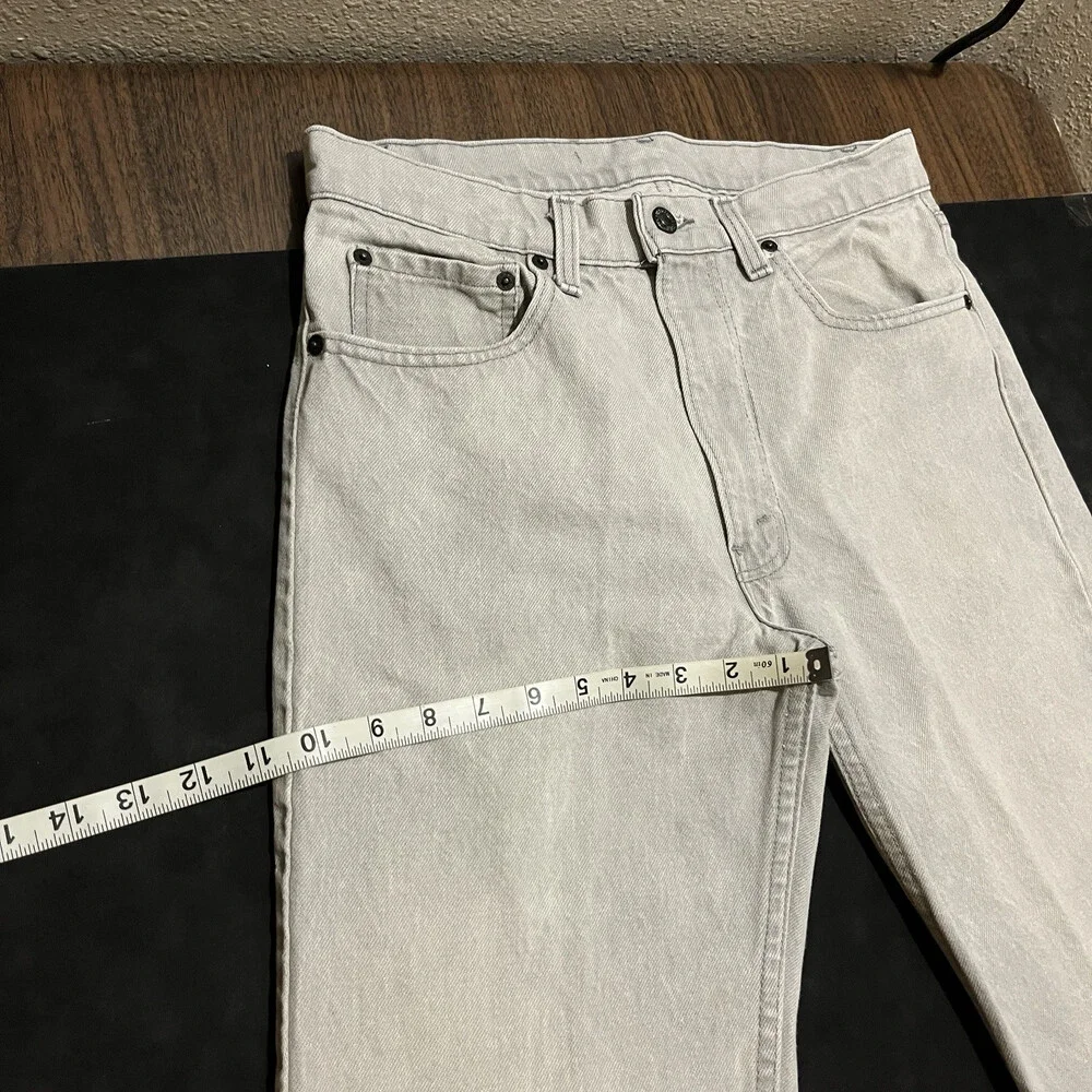 Vintage Levi Gray Jeans Denim USA 30x30 1980s 505 Silver Tab Levis Colors 550